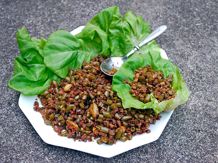 Pork and pickled yardlong bean stir-fry