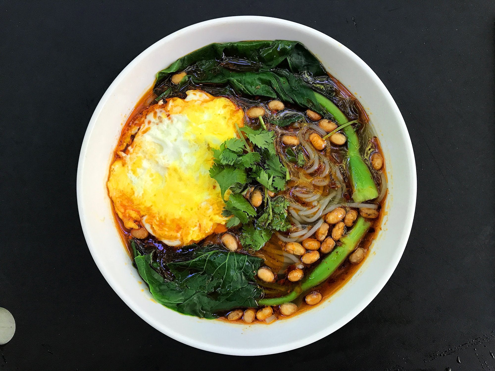Suan la fen with sweet potato noodles