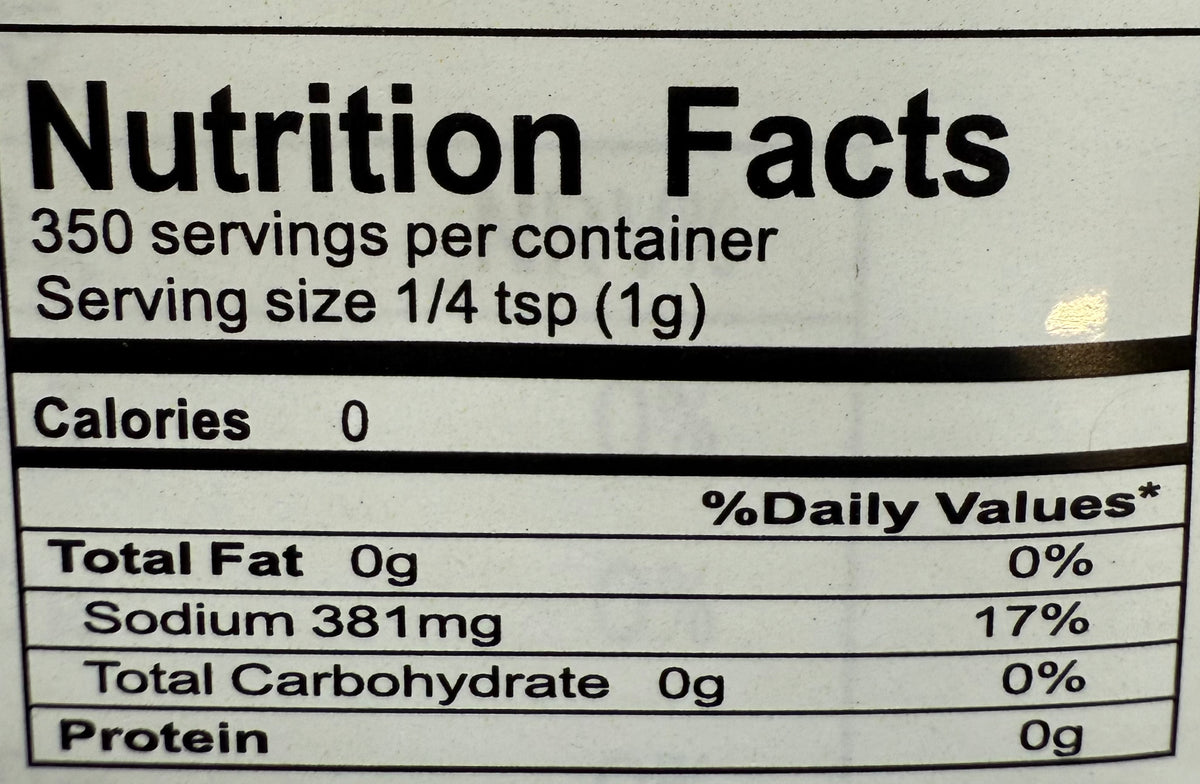 Nutrition facts