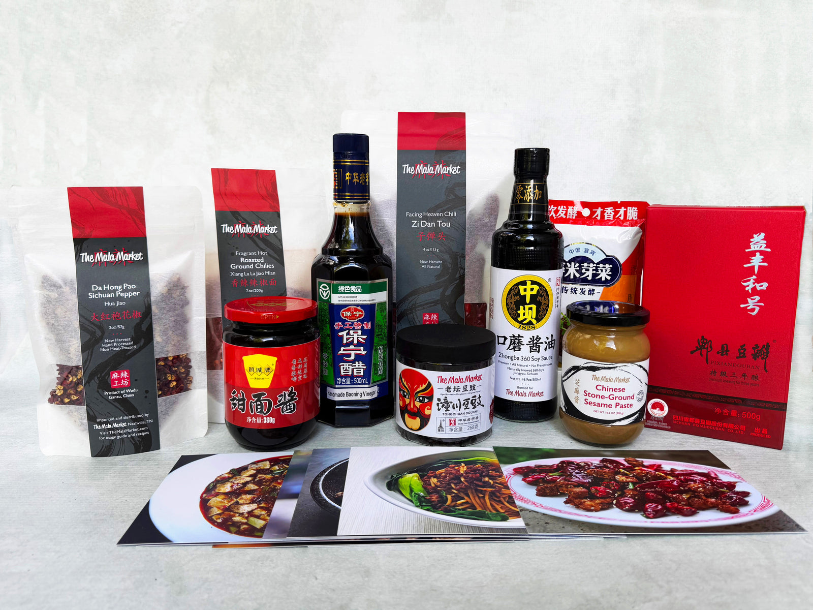 Ten Sichuan sauces and spices with recipe cards
