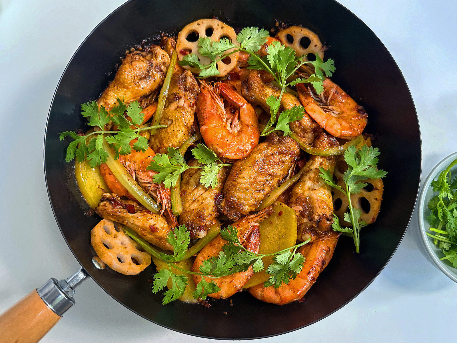 Chicken Wing and Shrimp Dry Pot
