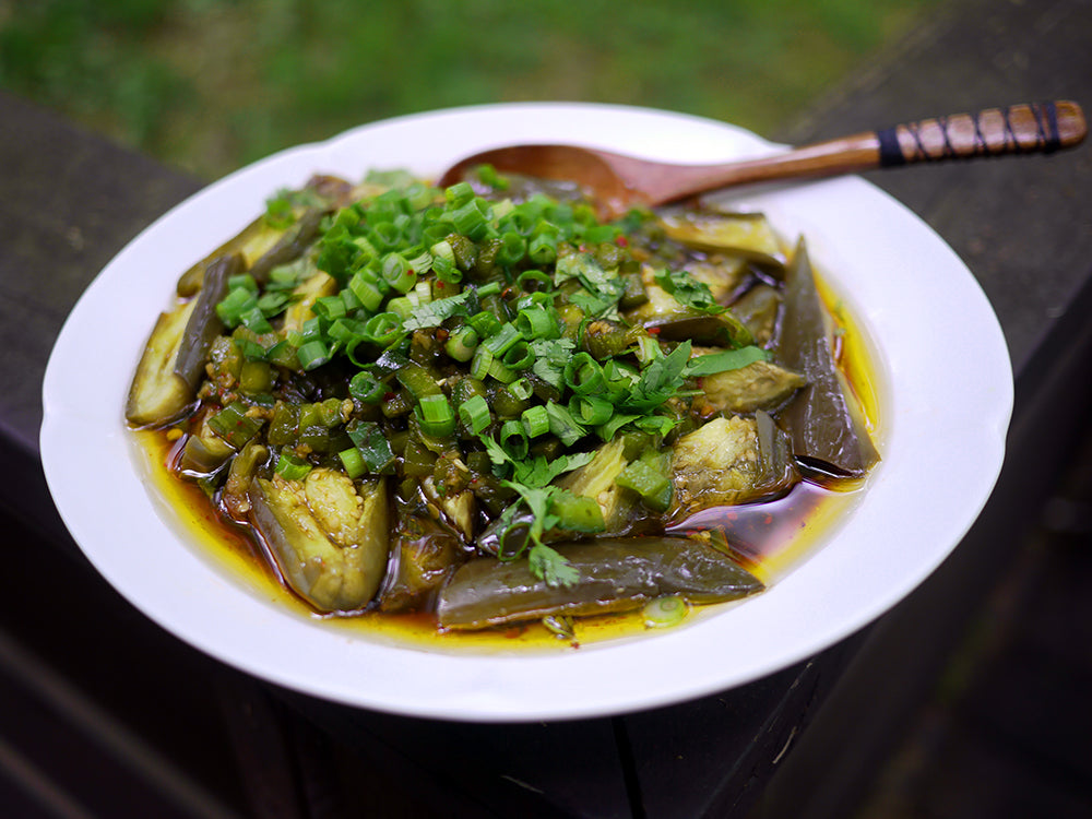 Sichuan Eggplant With Roasted Chili Sauce