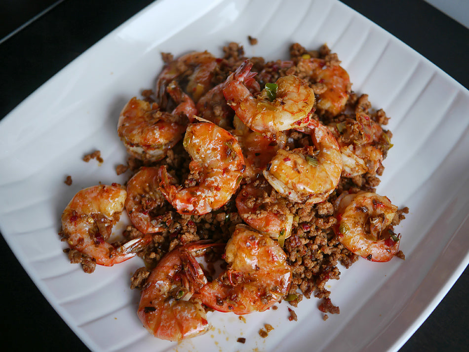 Dry-Braised Shrimp With Pork 