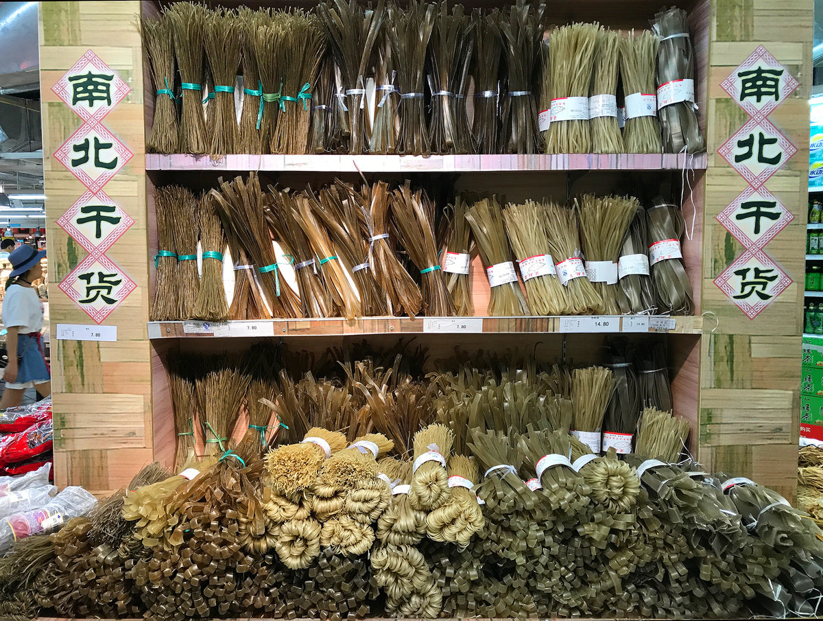 Sweet potato noodles on display in Chengdu